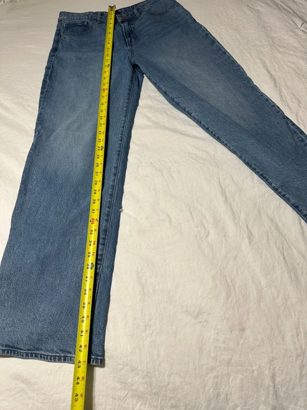 Express High Rise Wide Leg Jeans - Blue - Picture 9 of 10